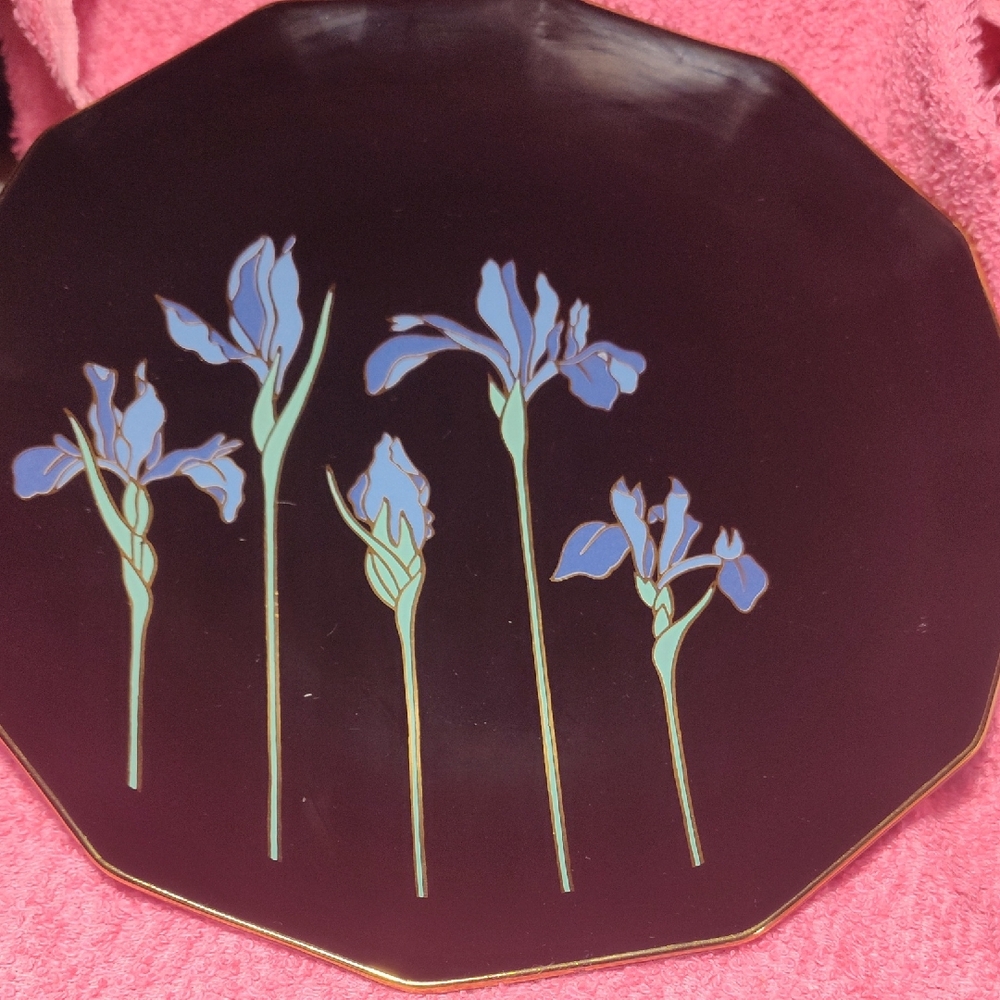 Otagiri Blue Iris Gold Script Mark Japan